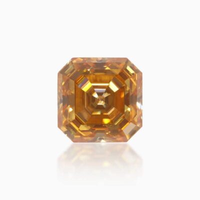 asscher champagne moissanite stone