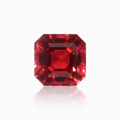 asscher cut lab grown ruby red sapphire