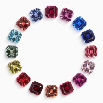 asscher cut lab grown sapphires