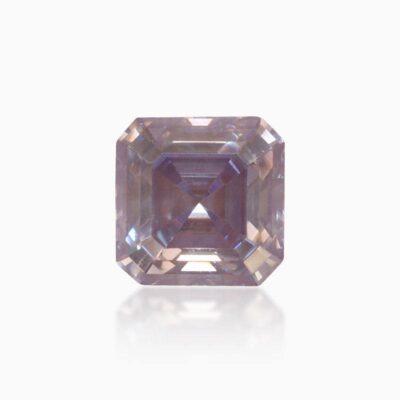asscher light purple moissanite stone