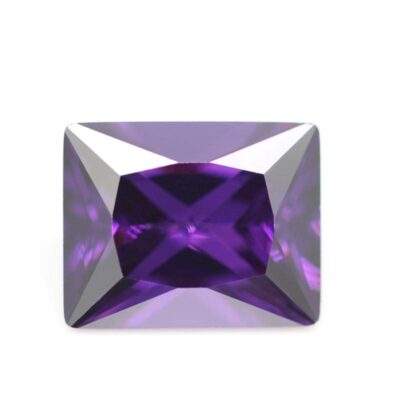 baguette cut amethyst 5a cubic zirconia