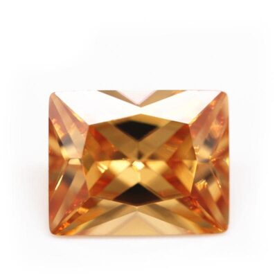 baguette cut champagne 5a cubic zirconia