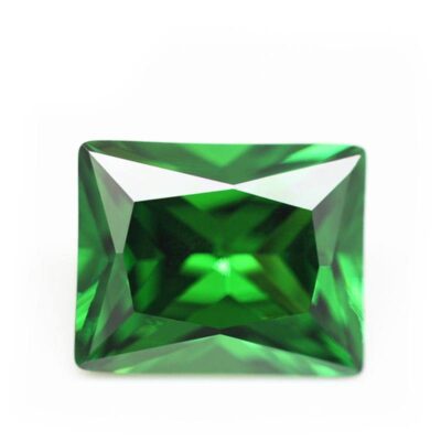 baguette cut green 5a cubic zirconia