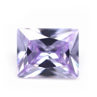 baguette cut lavender 5a cubic zirconia