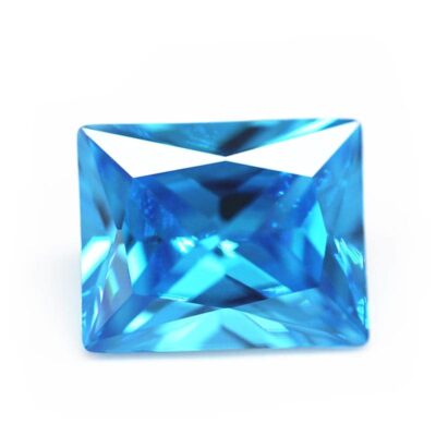 baguette cut sea blue 5a cubic zirconia