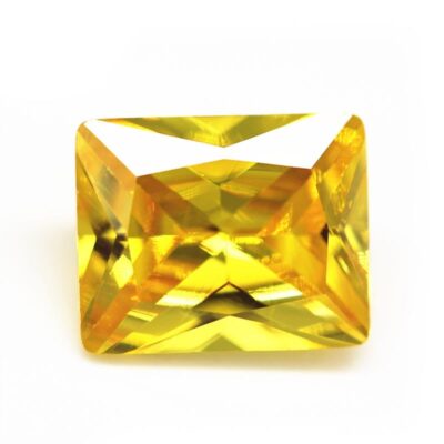 baguette cut yellow 5a cubic zirconia