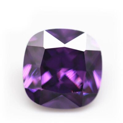 cushion cut amethyst 5a cubic zirconia