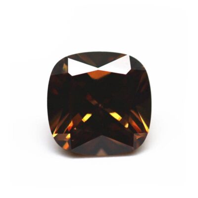 cushion cut brown 5a cubic zirconia