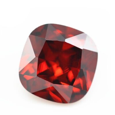 cushion cut garnet red 5a cubic zirconia