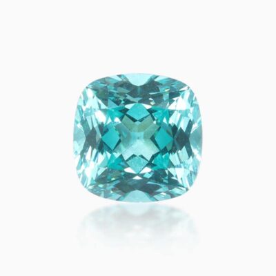 cushion cut lab grown aqua blue sapphire