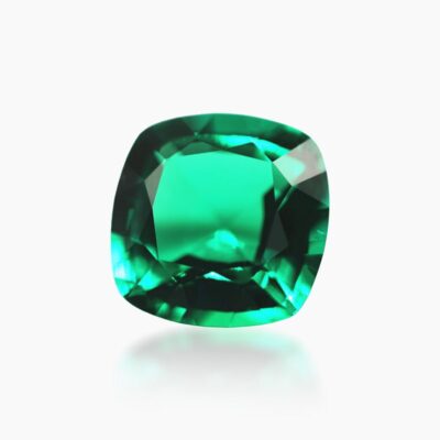 cushion cut lab grown emerald 1