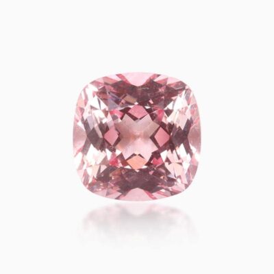 cushion cut lab grown light padparadscha sapphire