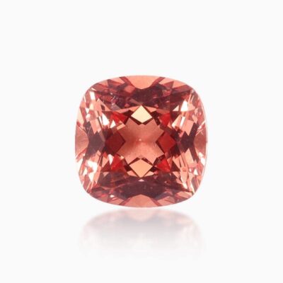 cushion cut lab grown medium padparadscha sapphire