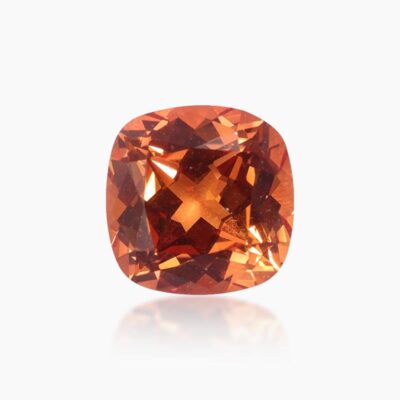 cushion cut lab grown orange sapphire