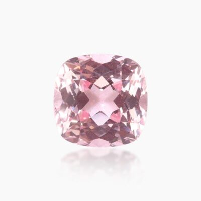 cushion cut lab grown pink morganite