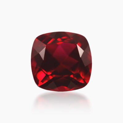 cushion cut lab grown ruby