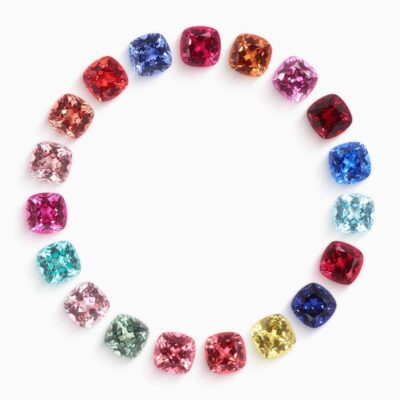 cushion cut lab grown sapphires