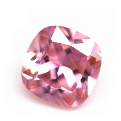 cushion cut pink 5a cubic zirconia
