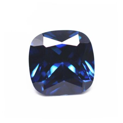cushion cut sapphire blue 5a cubic zirconia