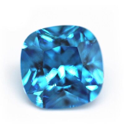 cushion cut sea blue 5a cubic zirconia