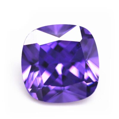 cushion cut violet 5a cubic zirconia