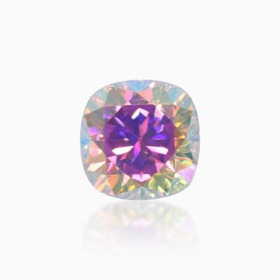 cushion fantasy blue moissanite stone