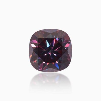cushion imperial purple moissanite stone