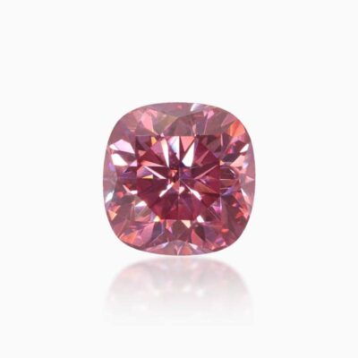 cushion watermelon red moissanite stone