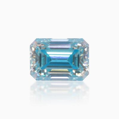 emerald aqua moissanite stone