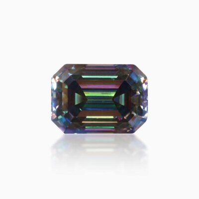 emerald black green moissanite stone