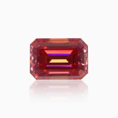 emerald garnet red moissanite stone