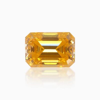 emerald golden yellow moissanite stone