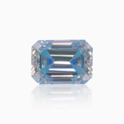emerald ice blue moissanite stone