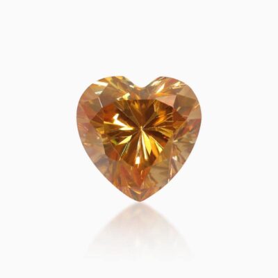 heart champagne moissanite stone