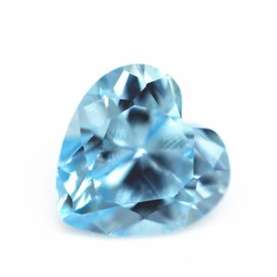 heart cut aquamarine 5a cubic zirconia
