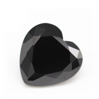 heart cut black 5a cubic zirconia