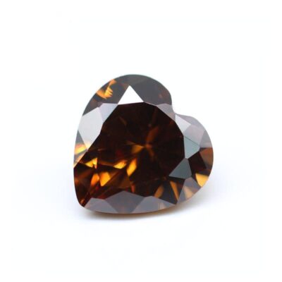heart cut brown 5a cubic zirconia