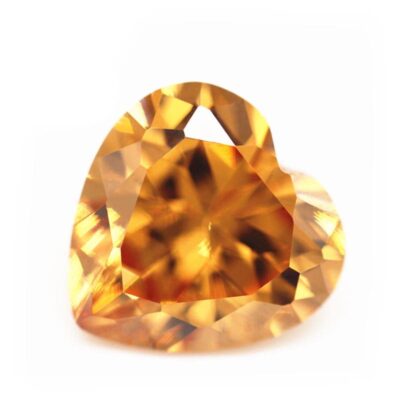 heart cut champagne 5a cubic zirconia