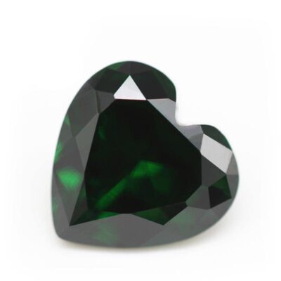 heart cut dark green 5a cubic zirconia