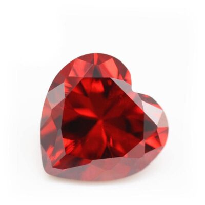 heart cut garnet red 5a cubic zirconia