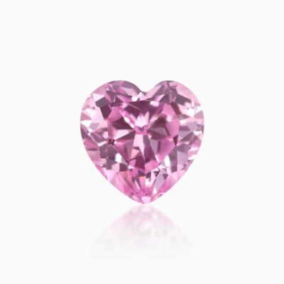 heart cut lab grown pink sapphire