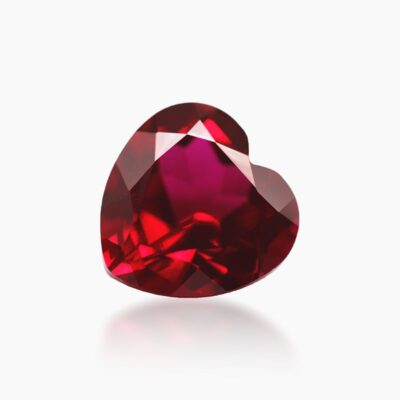 heart cut lab grown ruby
