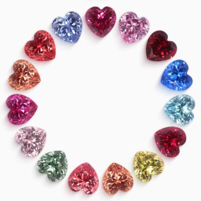 heart cut lab grown sapphires