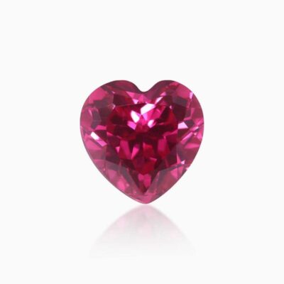 heart cut lab grown tourmaline red sapphire