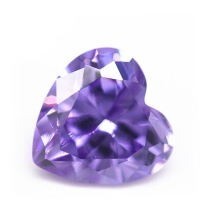 heart cut lavender 5a cubic zirconia