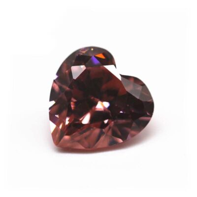 heart cut rhodolite 5a cubic zirconia