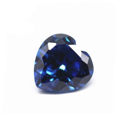 heart cut sapphire blue 5a cubic zirconia