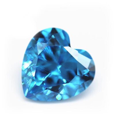 heart cut sea blue 5a cubic zirconia