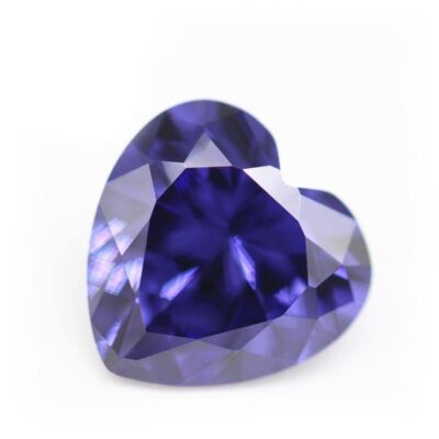 heart cut tanzanite 5a cubic zirconia