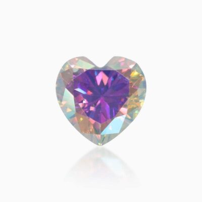 heart fantasy blue moissanite stone